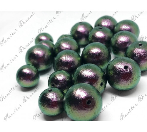 Хлопковый жемчуг Rich Green Black /круглый