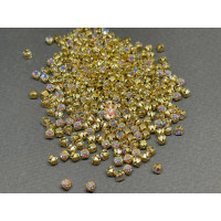 Шатоны Crystal AB/оправа золото, ss12 (3 мм), 10 шт 