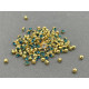 Шатоны Indicolite /оправа золото, ss12 (3 мм), 10 шт 