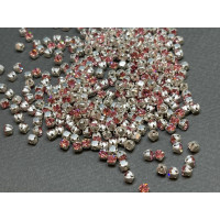 Шатоны Light Rose /оправа серебро, ss12 (3 мм), 10 шт 