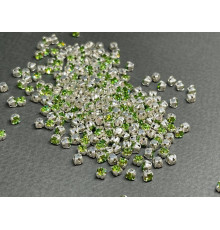Шатоны Peridot /оправа серебро, ss12 (3 мм), 10 шт 