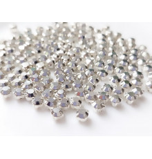 Шатоны Crystal Labrador /оправа серебро, ss12 (3 мм), 10 шт 