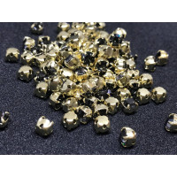 Шатоны Crystal NightFall /оправа золото, ss16 (4 мм), 10 шт 