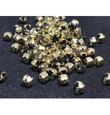 Шатоны Crystal NightFall /оправа золото, ss16 (4 мм), 10 шт 