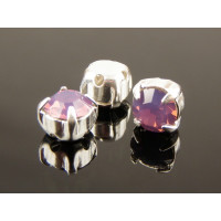 Шатоны Amethyst Opal /оправа серебро, ss16 (4 мм), 10 шт 