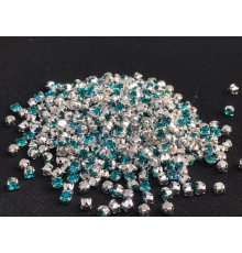 Шатоны Blue Zircon /оправа серебро, ss16 (4 мм), 10 шт 