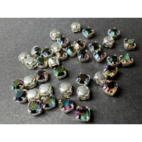 Шатоны Crystal Mandarin /оправа серебро, ss16 (4 мм), 10 шт 