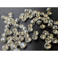 Шатоны Crystal Moon Light /оправа серебро, ss16 (4 мм), 10 шт 