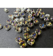 Шатоны Crystal Volcano /оправа серебро, ss16 (4 мм), 10 шт 