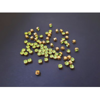 Шатоны Peridot /оправа золото, ss12 (3 мм), 10 шт 