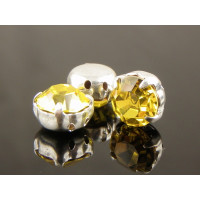 Шатоны Citrine /оправа серебро, ss16 (4 мм), 10 шт 