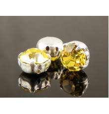 Шатоны Citrine /оправа серебро, ss16 (4 мм), 10 шт 