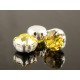 Шатоны Citrine /оправа серебро, ss16 (4 мм), 10 шт 