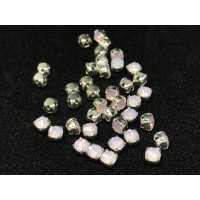 Шатоны Rose Opal /оправа серебро, ss16 (4 мм), 10 шт 