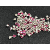 Шатоны Rose /оправа серебро, ss16 (4 мм), 10 шт 
