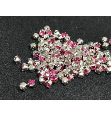 Шатоны Rose /оправа серебро, ss16 (4 мм), 10 шт 