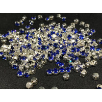 Шатоны Sapphire /оправа серебро, ss16 (4 мм), 10 шт 