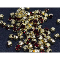 Шатоны Siam /оправа золото, ss16 (4 мм), 10 шт 