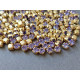 Шатоны Tanzanite /оправа золото, ss16 (4 мм), 10 шт 