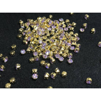 Шатоны Violet /оправа золото, ss16 (4 мм), 10 шт 