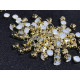 Шатоны White Opal /оправа золото, ss12 (3 мм), 10 шт 
