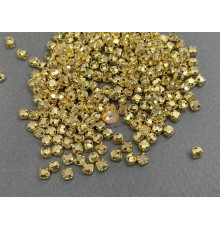 Шатоны Crystal Aurum /оправа золото, ss16 (4 мм), 10 шт 