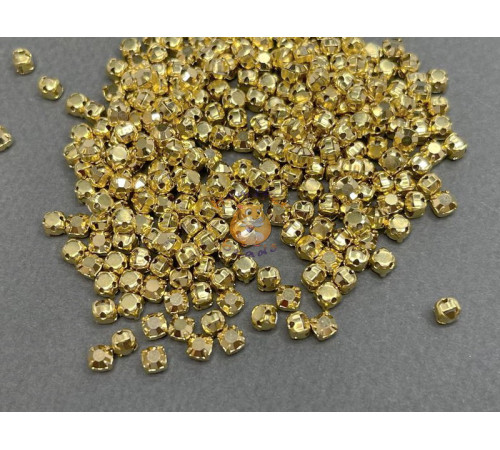 Шатоны Crystal Aurum /оправа золото, ss16 (4 мм), 10 шт 