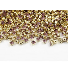 Шатоны Light Amethyst /оправа золото, ss16 (4 мм), 10 шт 