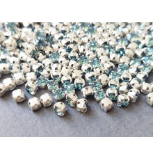 Шатоны Smoked Sapphire /оправа серебро, ss16 (4 мм), 10 шт 