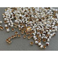 Шатоны Smoked Topaz /оправа серебро, ss16 (4 мм), 10 шт 