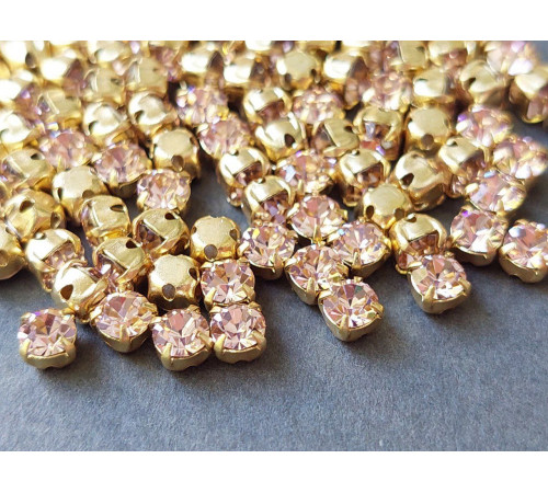 Шатоны Vintage Rose /оправа золото, ss16 (4 мм), 10 шт 