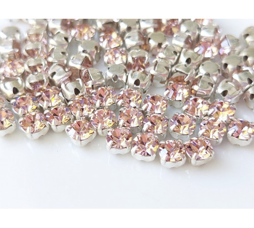Шатоны Vintage Rose /оправа серебро, ss16 (4 мм), 10 шт 