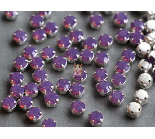 Шатоны ss29 Amethyst Opal/ оправа серебро