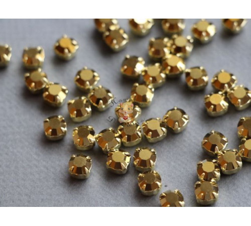Шатоны ss29 Crystal Monte Carlo/ оправа золото