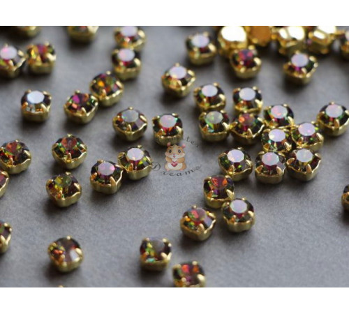 Шатоны ss29 Crystal Vitrail Medium/ оправа золото