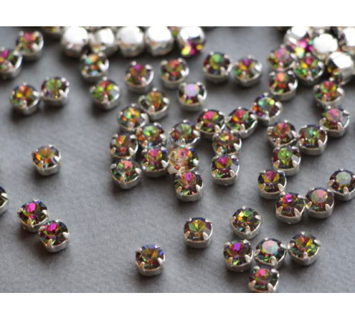 Шатоны ss29 Crystal Vitrail Medium/ оправа серебро