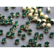 Шатоны ss29 Emerald/ оправа золото