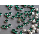 Шатоны ss29 Emerald/ оправа серебро