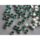 Шатоны ss29 Emerald/ оправа серебро