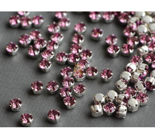 Шатоны ss29 Light Amethyst/ оправа серебро