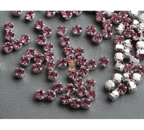 Шатоны ss29 Light Amethyst/ оправа серебро