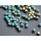 Шатоны ss29 Turquoise/ оправа золото
