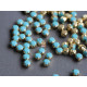 Шатоны ss29 Turquoise/ оправа золото