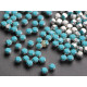Шатоны ss29 Turquoise/ оправа серебро
