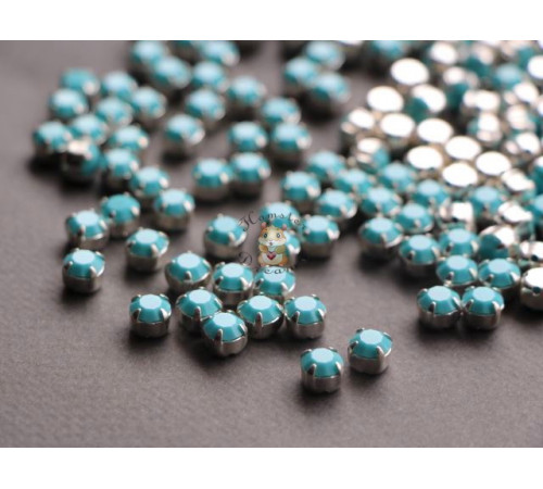 Шатоны ss29 Turquoise/ оправа серебро