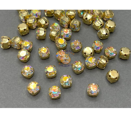 Шатоны ss29 Crystal AB/ оправа золото