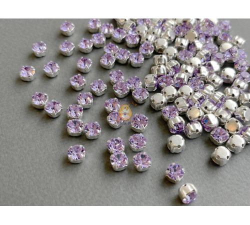 Шатоны ss29 Violet/ оправа серебро
