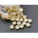 Матовые шатоны ss39 White Opal Matt оправа золото