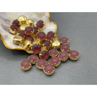Матовые шатоны ss39 Amethyst Matt оправа золото