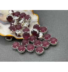 Матовые шатоны ss39 Amethyst Matt оправа серебро